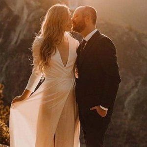 Long Wrap Silk Dress - Wrap Robe Dress - Formal Cocktail dress - Wedding Simple